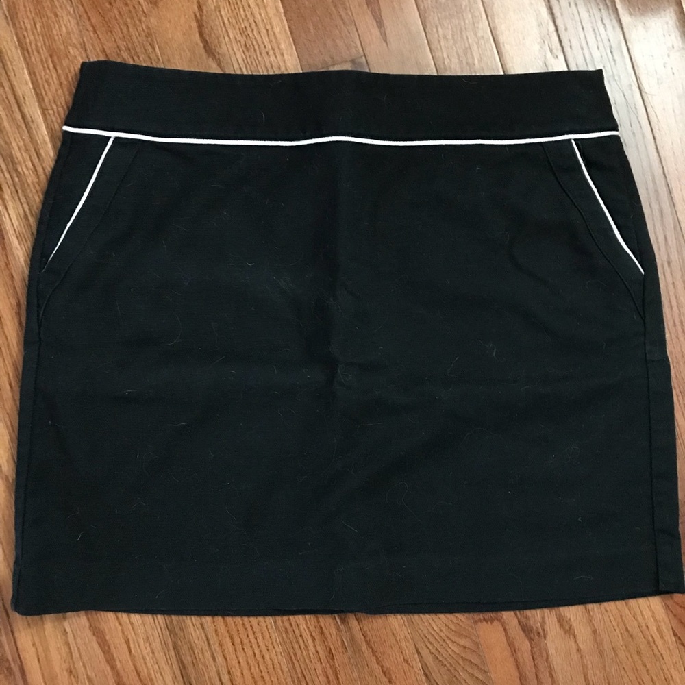Loft Black and White Mini Skirt